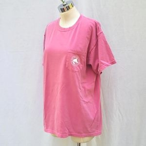 Ladies Carolina Cup t-shirt, Race Day, rose color, horses, sz L
